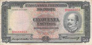 Mosambik p106a-2 50 Escudos 1958